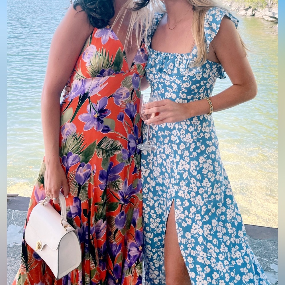 Blue & White Floral Reformation Dress